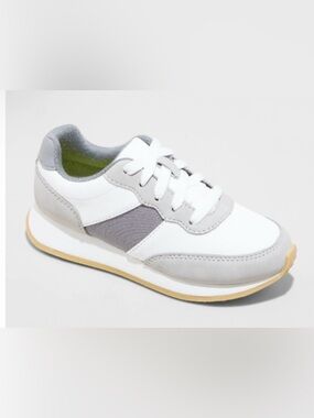 Cat & Jack White and Gray Kids' Jogger Sneakers